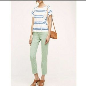 Anthropologie Green Chino Capris Size 29 Slim
